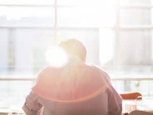 Employee working in office
